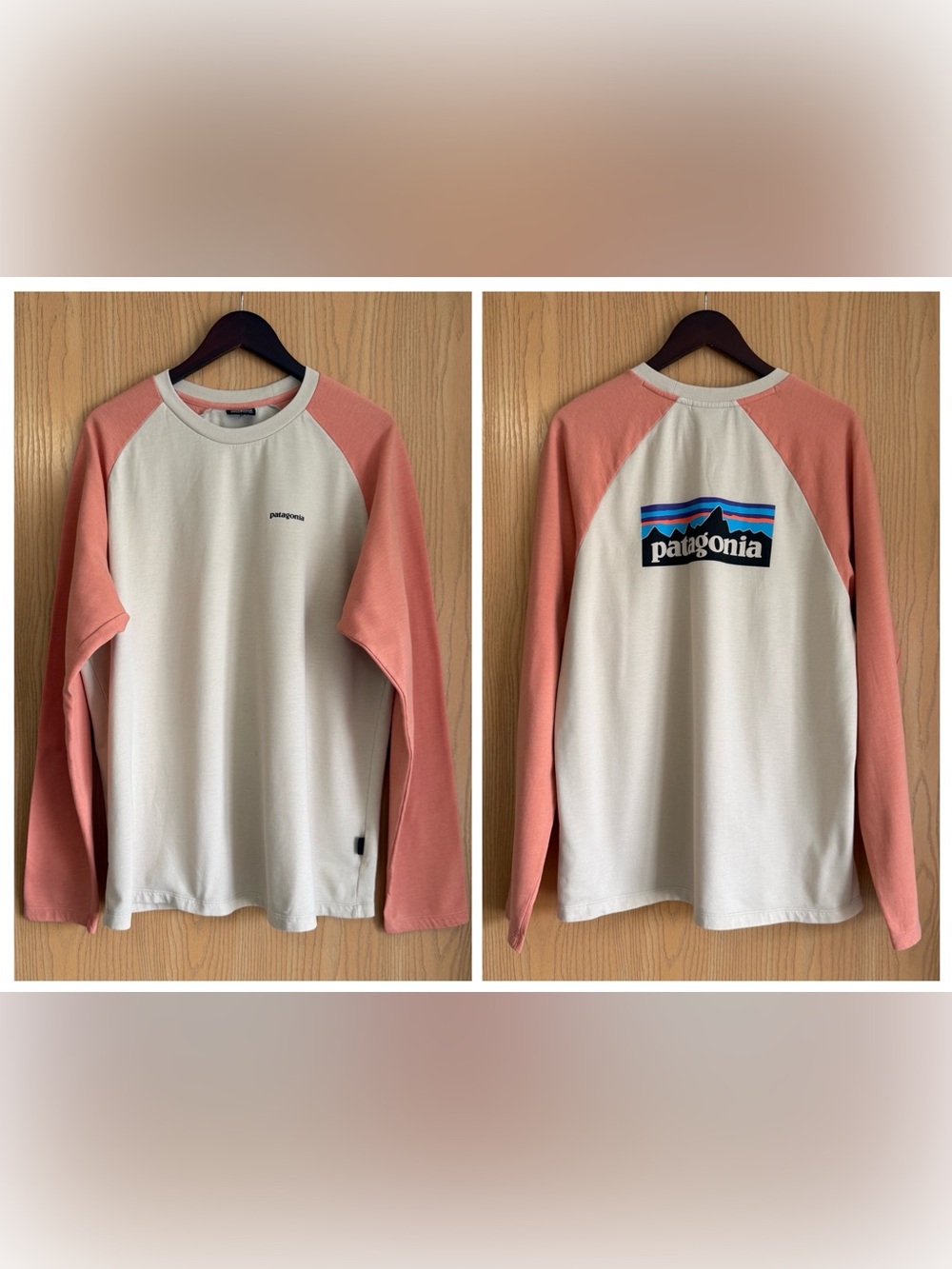 Patagonia | Mens XL | Orange Cream Logo Lightweight Crew Pullover Sweatshirt